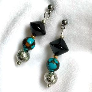 Handmade Earrings with Vintage and Modern Elements. (E172-1H)